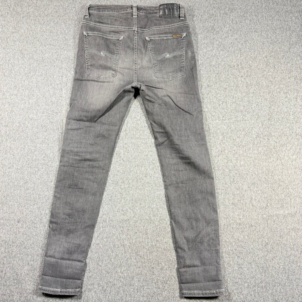 Nudie Jeans Co Womens Hightop Tilde Gray Slim Fit Denim Jeans Faded Wash 32x30 - Picture 12 of 16